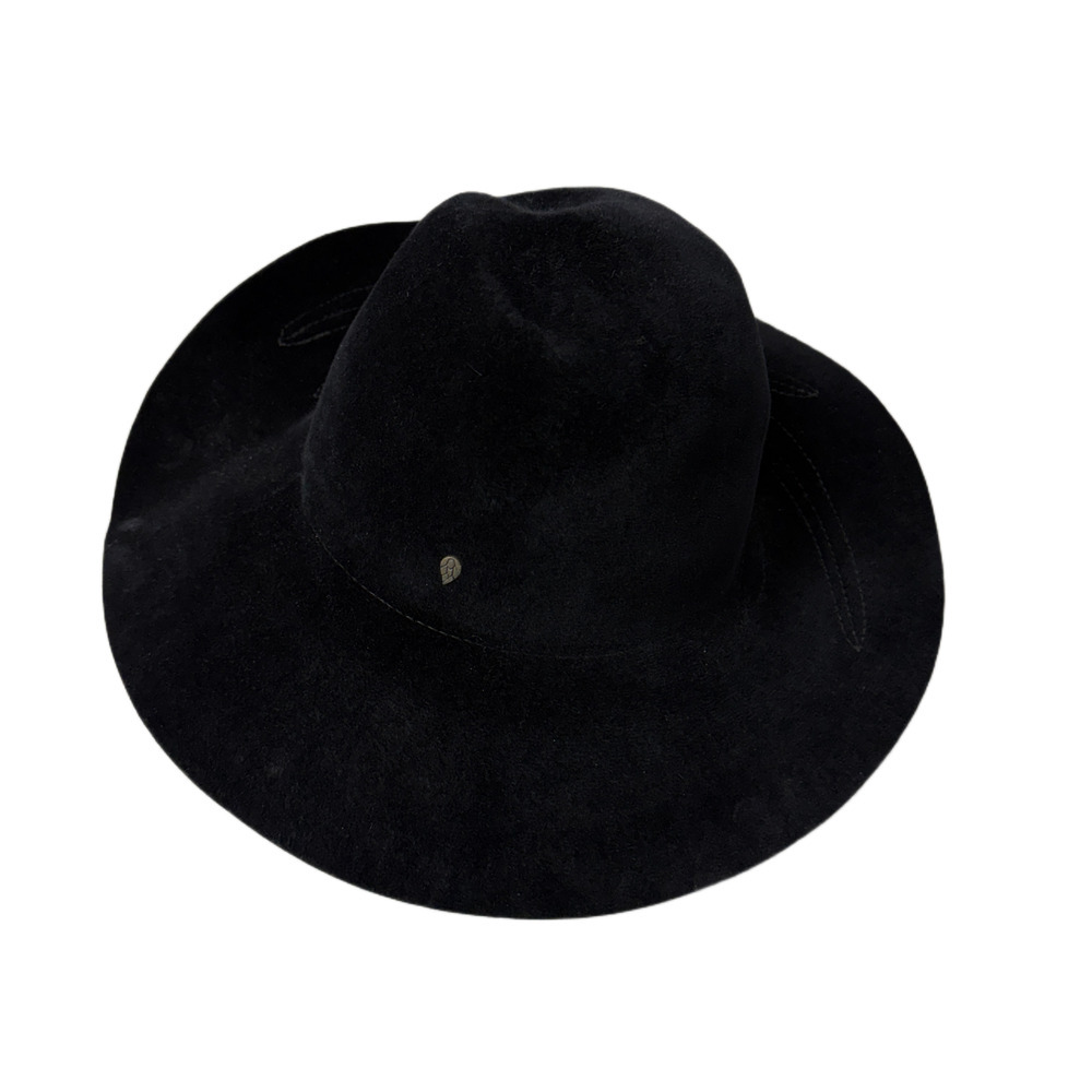 Helen Kaminski Formed Felt Hat Womens Black Embroidered Charm Classic Outdoors